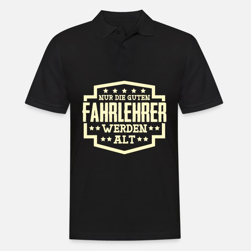 Fahrlehrer Witz Spruch Fahrschullehrer - Männer Poloshirt - Schwarz