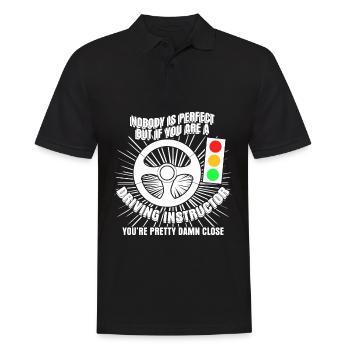 Driving instructor Saying joke driving school - Men's Polo Shirt - black - Front - Kai (181cm)