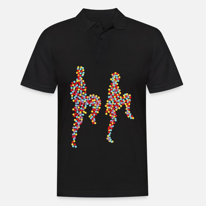 Boogie Woogie Tanzen Retro Swing - Männer Poloshirt - Schwarz