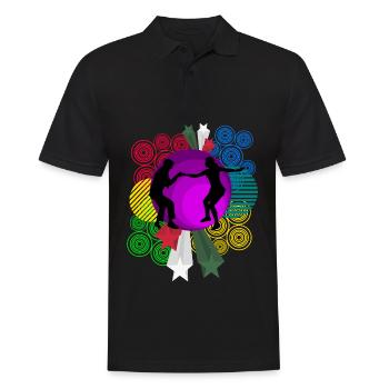 Boogie Woogie Retro Dancing Swing - Men's Polo Shirt - black - Front - Kai (181cm)