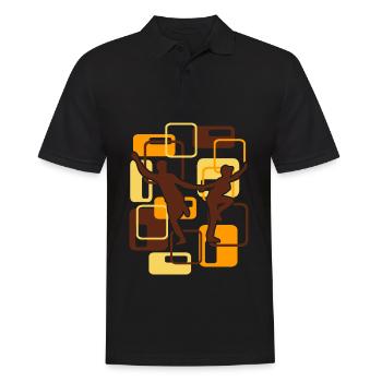 Boogie Woogie Swing Rétro Musique Danse - Polo Homme - noir - Devant - Kai (181cm)