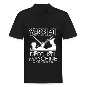 Drechsler Spruch Drechseln - Männer Poloshirt - Schwarz - Vorne - Kai (181cm)