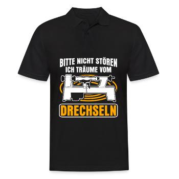 Drechsler Tischler Schreiner Drechseln - Männer Poloshirt - Schwarz - Vorne - Kai (181cm)