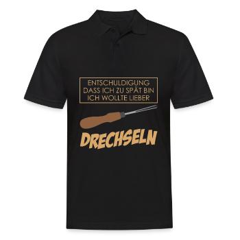 Drechsler Drechseln Tischler Schreiner - Männer Poloshirt - Schwarz - Vorne - Kai (181cm)