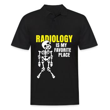 Röntgen Röntgenbild Radiologe Radiologie - Männer Poloshirt - Schwarz - Vorne - Kai (181cm)