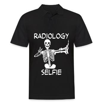 Radiology Selfie Röntgenbild - Männer Poloshirt - Schwarz - Vorne - Kai (181cm)