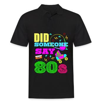 80s Disco 1980 Party 80s - Men's Polo Shirt - black - Front - Kai (181cm)