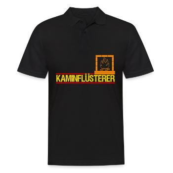 Kamin Kaminflüsterer Kaminofen Ofen - Männer Poloshirt - Schwarz - Vorne - Kai (181cm)