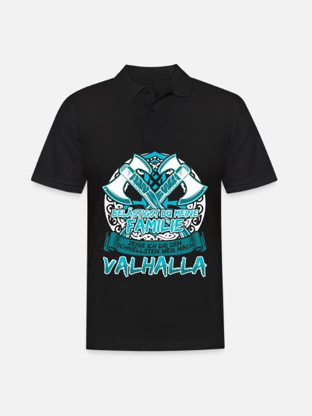 Schildmaid Wikinger Frau Berserker - Männer Poloshirt - Schwarz