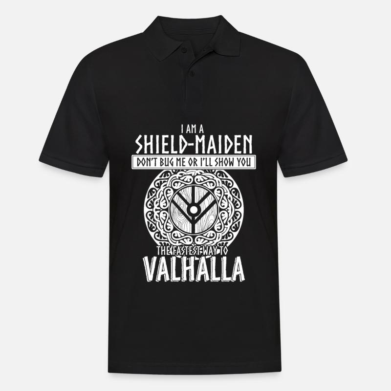 Shield Maiden Berserker Vikings - Polo Homme - noir
