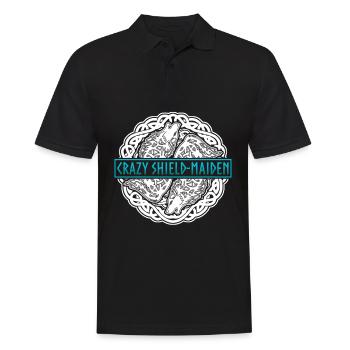 Schildmaid Nordische Mythologie Wikinger - Männer Poloshirt - Schwarz - Vorne - Kai (181cm)