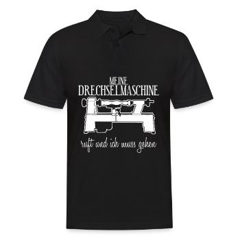 Drechseln Tischler Drechsler - Männer Poloshirt - Schwarz - Vorne - Kai (181cm)