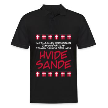 Hvide Sande Holmsland Klit Dänemark - Männer Poloshirt - Schwarz - Vorne - Kai (181cm)