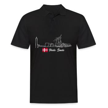 Hvide Sande Leuchtturm Windrad Dänemark - Männer Poloshirt - Schwarz - Vorne - Kai (181cm)