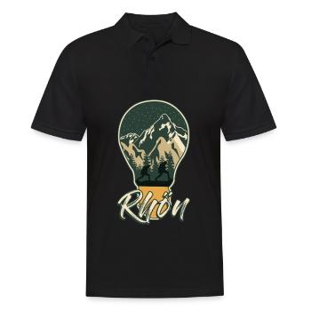 Rhön Wandern Klettern Rhöner Berge - Männer Poloshirt - Schwarz - Vorne - Kai (181cm)
