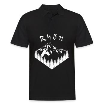 Rhön Wandern Wald Rhöner Berge - Männer Poloshirt - Schwarz - Vorne - Kai (181cm)