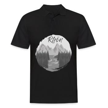 Rhön Wandern Wald Fluss Rhöner Berge - Männer Poloshirt - Schwarz - Vorne - Kai (181cm)