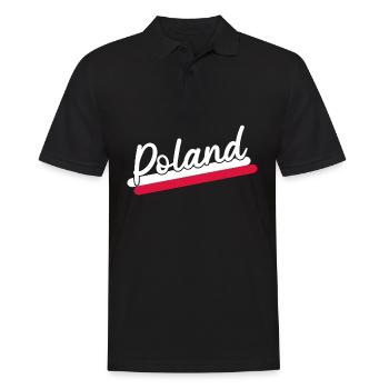 Polen Flagge - Männer Poloshirt - Schwarz - Vorne - Kai (181cm)