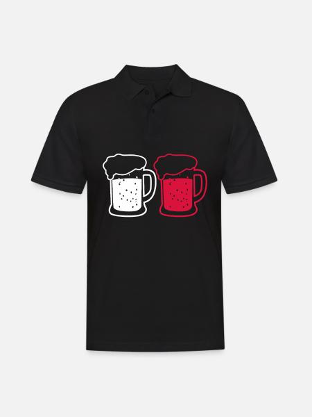 Polish Flag Beer Pole Poland - Men's Polo Shirt - black