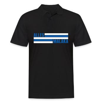 Alles Malaka Griechenland - Männer Poloshirt - Schwarz - Vorne - Kai (181cm)