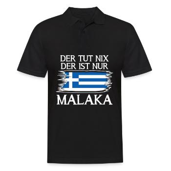 Griechenland Flagge Malaka Grieche - Männer Poloshirt - Schwarz - Vorne - Kai (181cm)