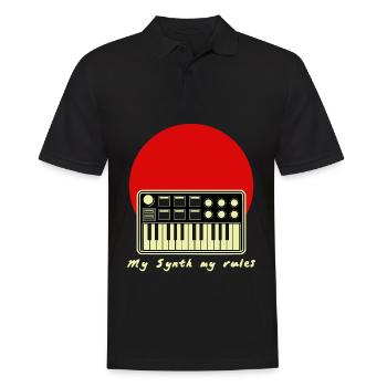 Synth Synthesizer Synthesizers - Männer Poloshirt - Schwarz - Vorne - Kai (181cm)