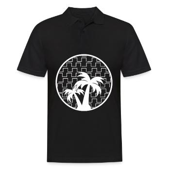 Synthesizer Synth Palmen Synthesizers - Männer Poloshirt - Schwarz - Vorne - Kai (181cm)