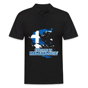 Malaka Grieche lustig Griechenland - Männer Poloshirt - Schwarz - Vorne - Kai (181cm)