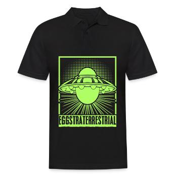 Alien Egg Extraterrestrial Eggs Spaceship - Men's Polo Shirt - black - Front - Kai (181cm)