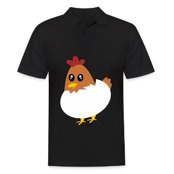 Chicken Eggs Chicken Egg Chicken Eggshell - Men's Polo Shirt - black - Front - Kai (181cm)