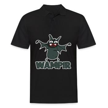 Vampir lustige dicke Fledermaus - Männer Poloshirt - Schwarz - Vorne - Kai (181cm)