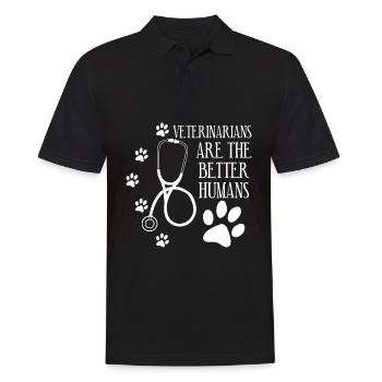 Veterinarian Veterinary Veterinary Practice - Men's Polo Shirt - black - Front - Kai (181cm)
