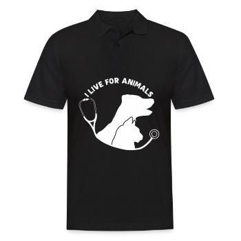 Veterinary Medicine Veterinarian - Men's Polo Shirt - black - Front - Kai (181cm)