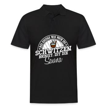 Sauna Witz Saunist Saunisten Saunieren - Männer Poloshirt - Schwarz - Vorne - Kai (181cm)