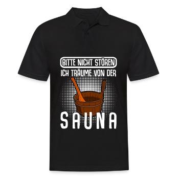 Sauna Saunist lustig Saunisten Saunieren - Männer Poloshirt - Schwarz - Vorne - Kai (181cm)