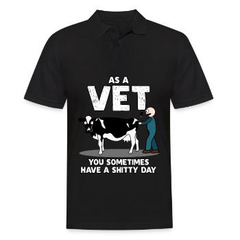 veterinarian funny saying veterinary medicine - Men's Polo Shirt - black - Front - Kai (181cm)