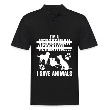 Veterinarian Witz Veterinarian Veterinarian - Men's Polo Shirt - black - Front - Kai (181cm)