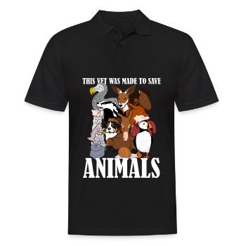 Tierarzt Tierärztin Tiermedizin - Männer Poloshirt - Schwarz - Vorne - Kai (181cm)