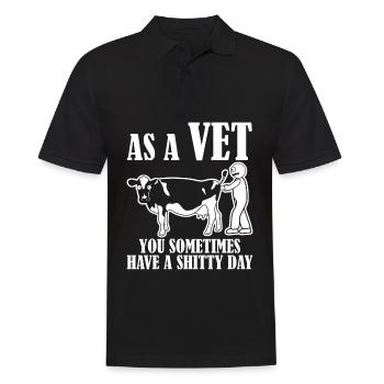 Tierarzt mit scheiß Tag Tiermedizin - Männer Poloshirt - Schwarz - Vorne - Kai (181cm)