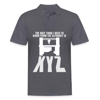 Chipper CNC milling machine - Men's Polo Shirt - charcoal grey - Front - Nico (186cm)