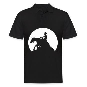 Reining Moon Riding Western Riding - Polo Homme - noir - Devant - Kai (181cm)