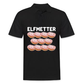 Mettbrötchen Elfmetter Mettigel Mett - Männer Poloshirt - Schwarz - Vorne - Kai (181cm)