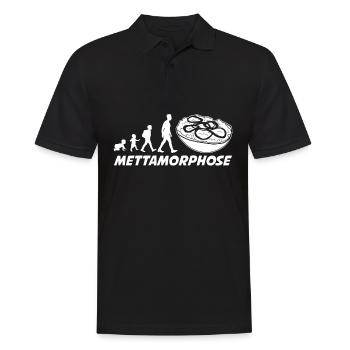 Mettbrötchen Mettigel Hackfleisch Mett - Männer Poloshirt - Schwarz - Vorne - Kai (181cm)