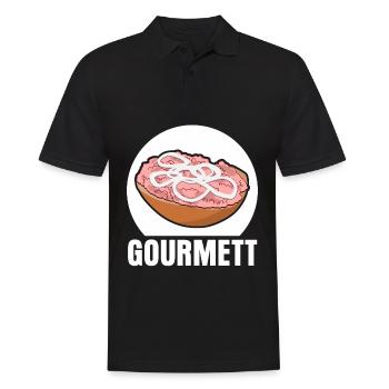 Mettbrötchen Gourmet Mettigel Mett - Männer Poloshirt - Schwarz - Vorne - Kai (181cm)
