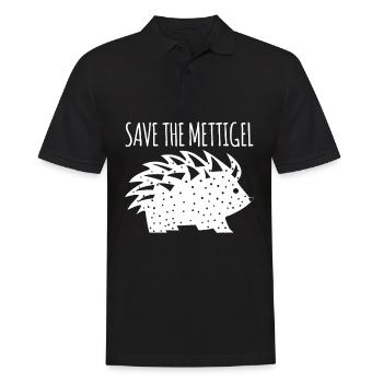 Mettigel Hackfleisch Mett Mettbrötchen - Männer Poloshirt - Schwarz - Vorne - Kai (181cm)