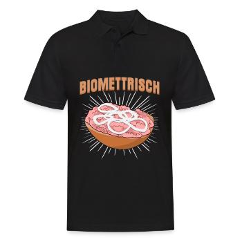 Mettbrötchen Biomettrisch Mettigel Mett - Männer Poloshirt - Schwarz - Vorne - Kai (181cm)