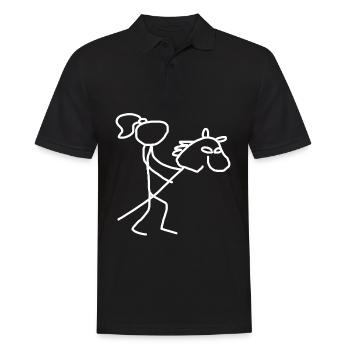 Hobby Horse Hobby Horsing - Männer Poloshirt - Schwarz - Vorne - Kai (181cm)
