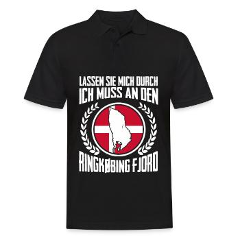 Ringkøbing Fjord Flagge Dänemark - Männer Poloshirt - Schwarz - Vorne - Kai (181cm)