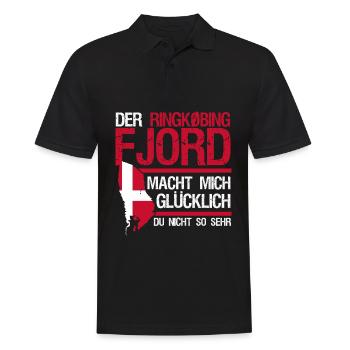 Ringkøbing Urlaub Flagge Dänemark - Männer Poloshirt - Schwarz - Vorne - Kai (181cm)