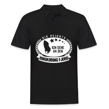 Ringkøbing Fjord Dänemark - Männer Poloshirt - Schwarz - Vorne - Kai (181cm)